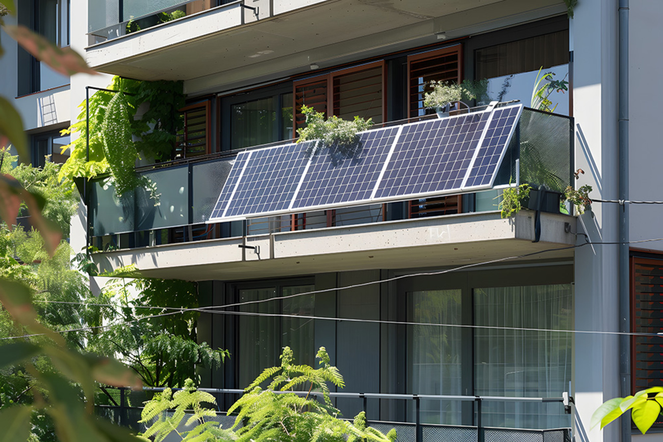 Balkon­kraftwerk bei Elektro Kehl UG & Co. KG in Mannheim